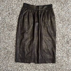 Topshop Snake Print Faux Suede Pencil Skirt